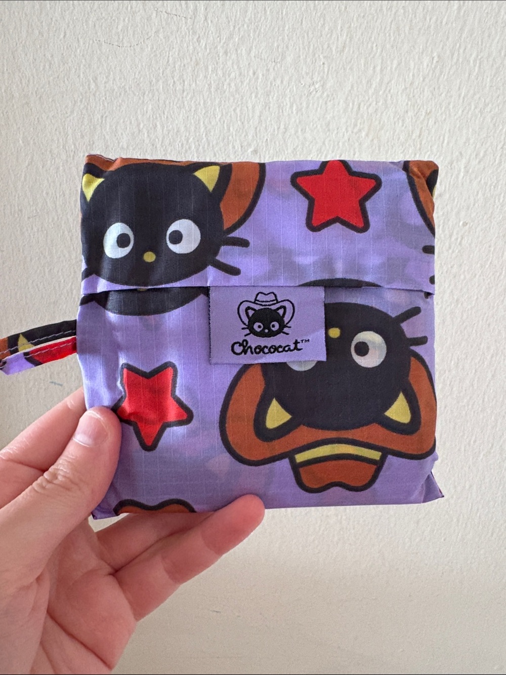 Baggu Hello Kitty Chococat Purple Western Star Print Standard Reusable Bag
